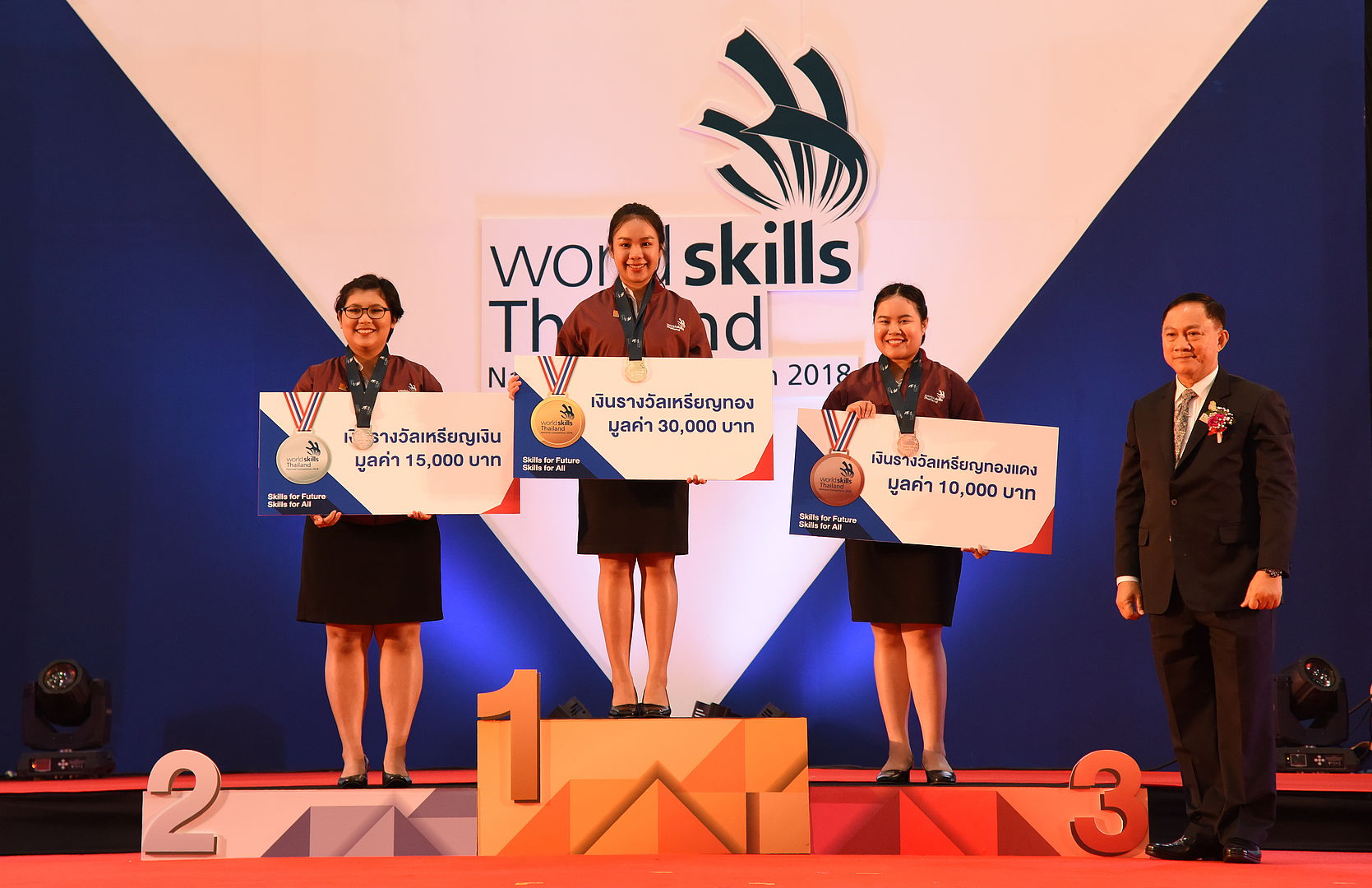 Beauty Technology Students Win Three Medals in World Skills Thailand 2018