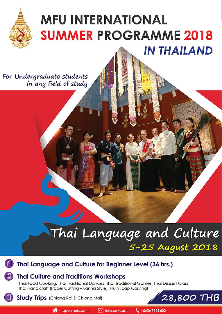 MFU International Summer Programme 2018 (Thai Language and Culture)