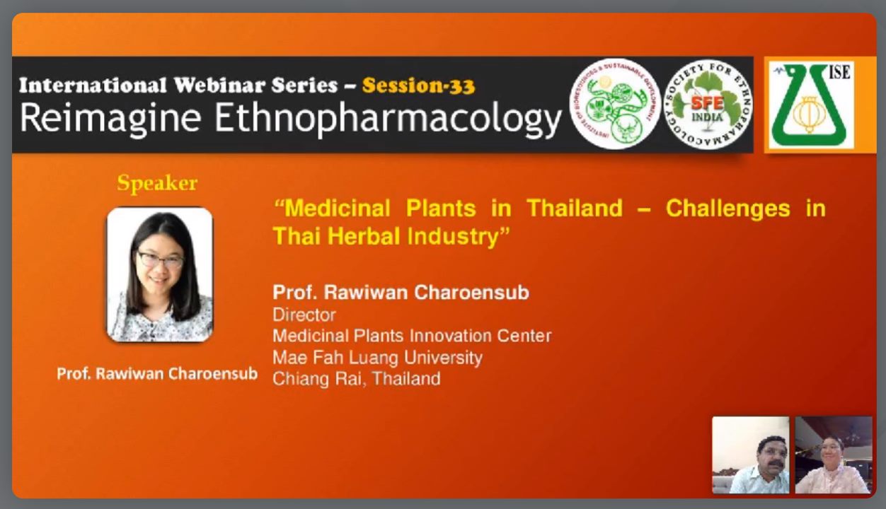 MFU Lecturer Participates in the International Webinar​ Series Reimagine Ethnopharmacology