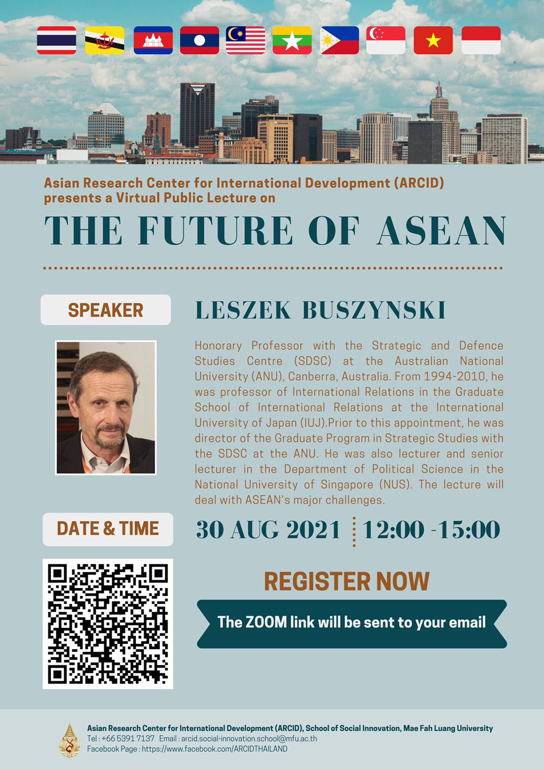 Call for Participations: Virtual Public Lecture on the Future of ASEAN 