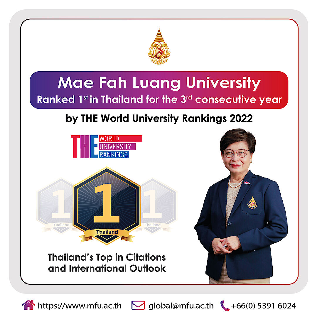 MFU Leads Thai Universities in ‘THE’ 2022 World University Rankings