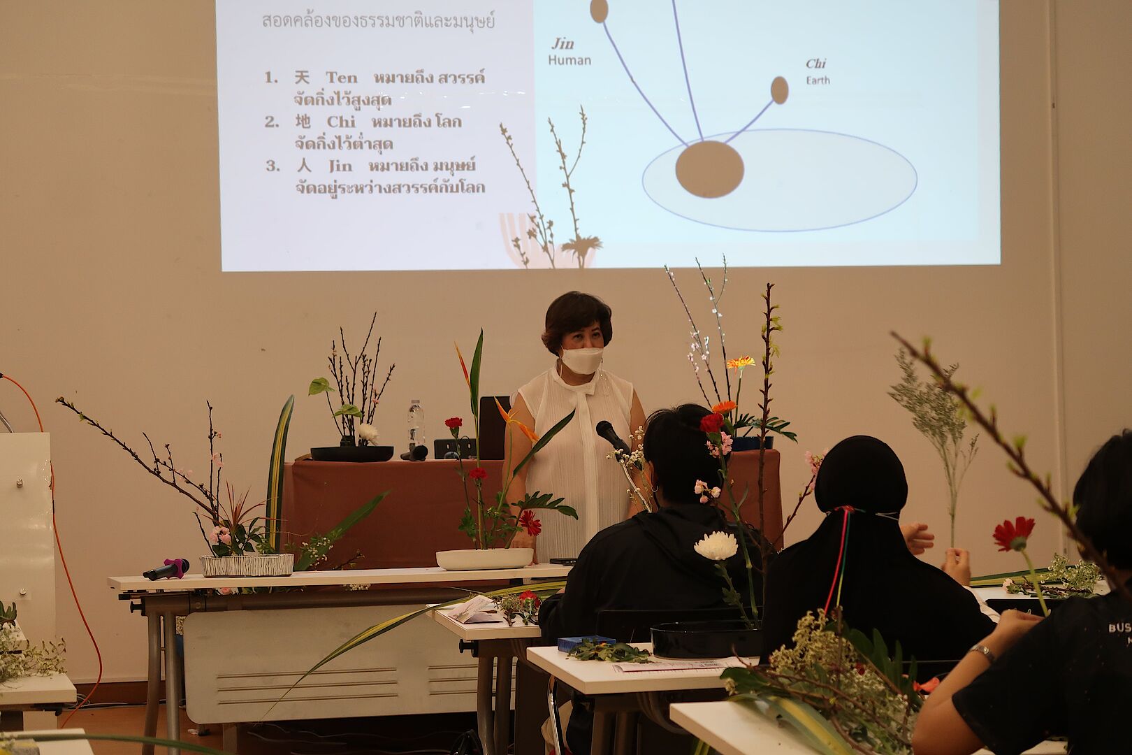 MFU and Consulate-General of Japan in Chiang Mai Arrange the Ikebana Workshop