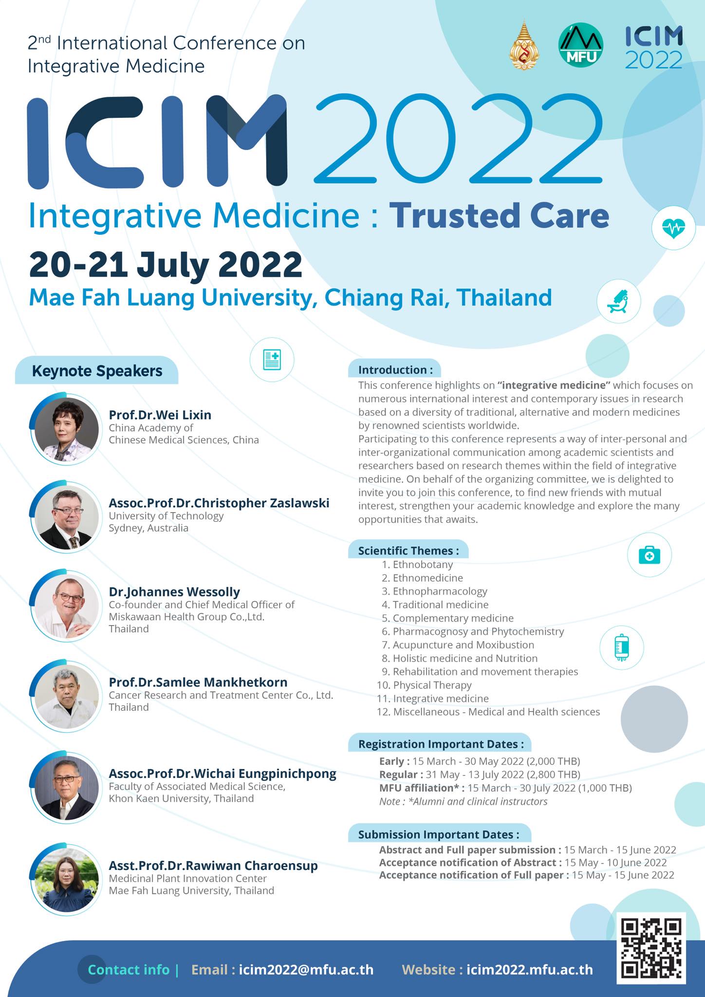 CALL FOR SUBMISSION AND PARTICIPATION: 2nd International Conference on Integrative Medicine 