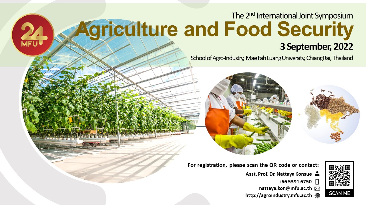 CALL FOR PARTICIPATION AND SUBMISSION: The 2nd International Joint Symposium on Agriculture and Food Security