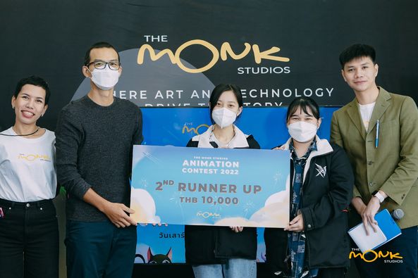 MFU Students Win the 2nd Runner-Up in The Monk Studios Animation Contest 2022