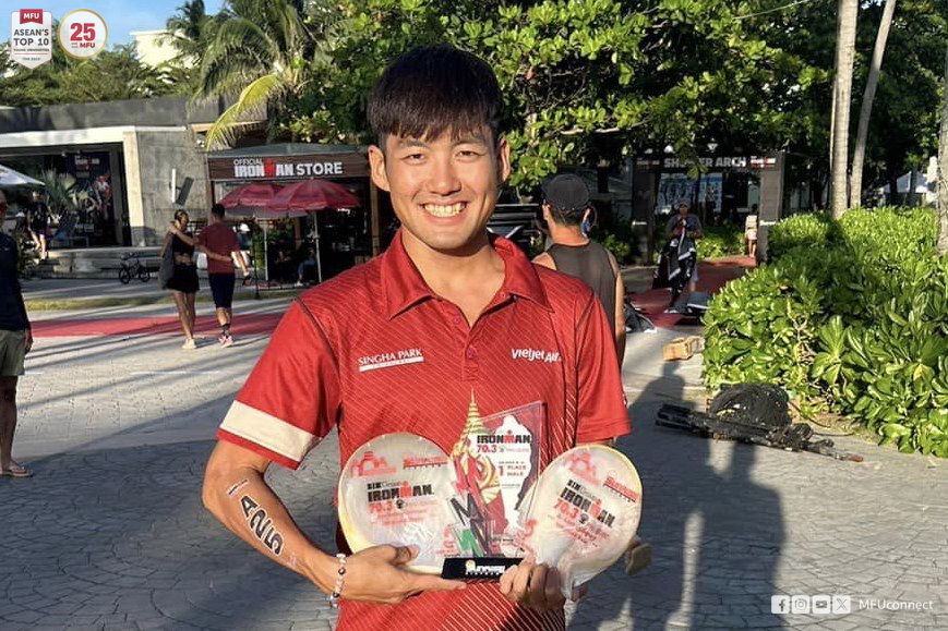 MFU Student Wins the First Place in the 2023 IRONMAN 70.3 Phu Quoc