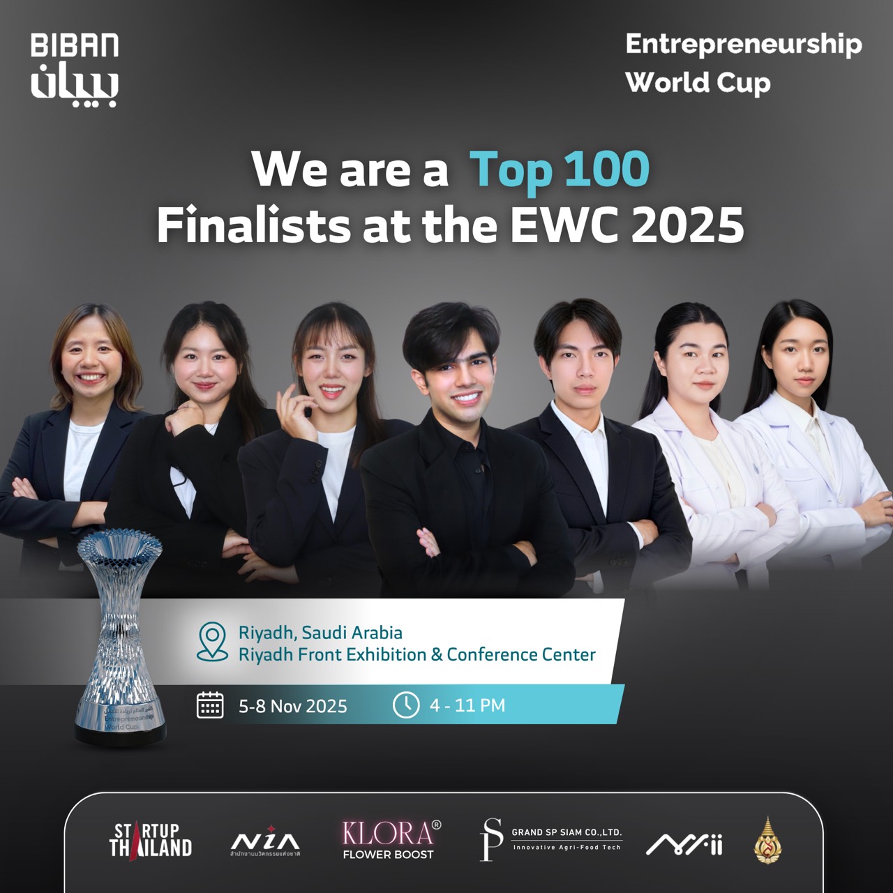 MFU Students Selected as a Top 100 Startup in the World at the Entrepreneurship World Cup (EWC) 2025