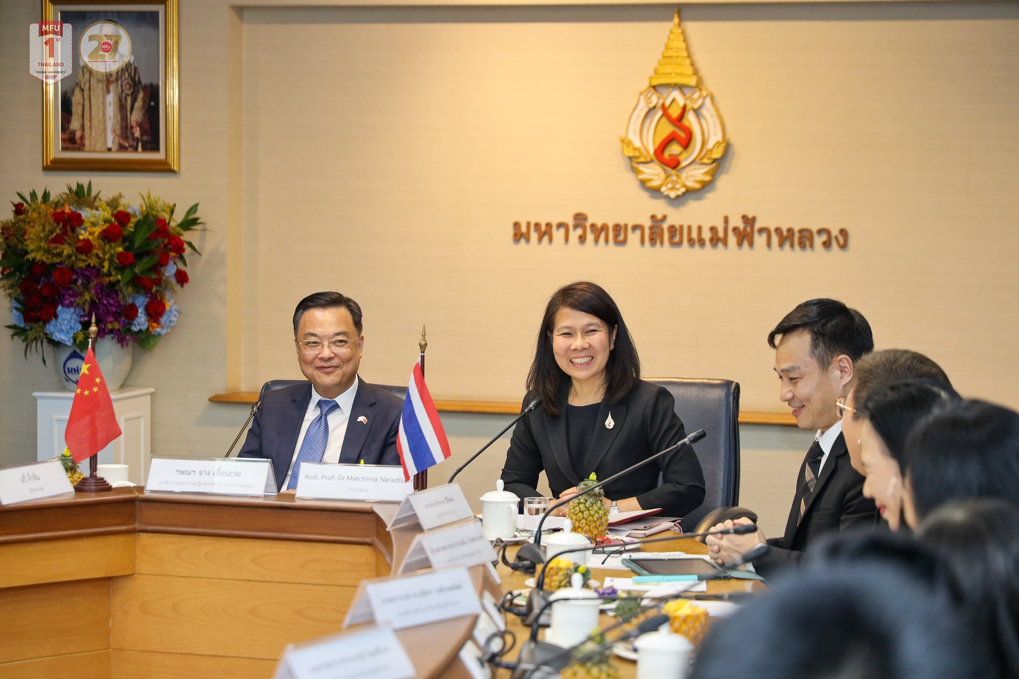 Chinese Embassy and Consulate General Delegations Pay Courtesy Visit to MFU to Deepen Ties and Cooperation
