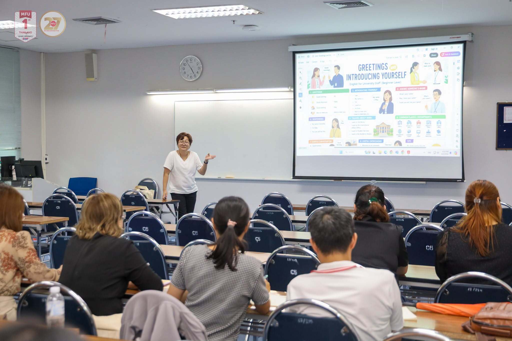 MFU Organises English Skills Training to Elevate Staff Capabilities and International Communication